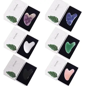 Gua Sha Massage Tool in Box Natural Rose Quartz Face Guasha Scraper Anti Cellulite Wrinkle Facial Body Neck and Back Massager
Gua Sha Massage Tool in Box Natural Rose Quartz Face Guasha Scraper Anti Cellulite Wrinkle Facial Body Neck and Back Massager