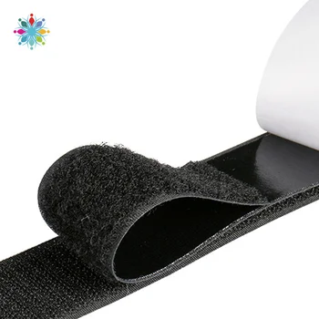 

Blended Strong Fixed Buckle Buckle Super Sticky Velcro Velcro Strip with Ultra-strong Adhesive Backing Black 50mm X 1m TLSM