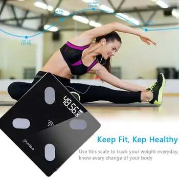 Bluetooth LCD Digital Scale Body Weight Fat BMI Tool +Batter Analyzer Analyzer Monitor Fitness APP Lose Weight N4A5
Bluetooth LCD Digital Scale Body Weight Fat BMI Tool +Batter Analyzer Analyzer Monitor Fitness APP Lose Weight N4A5