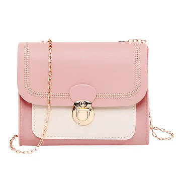 Korean-Style Contrast Color Bag Cover Lock Chain Square Sling Bag Summer New Women's One-Shoulder Phone Bag ladies hand bags
Korean-Style Contrast Color Bag Cover Lock Chain Square Sling Bag Summer New Women's One-Shoulder Phone Bag ladies hand bags