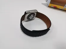 Correa de cuero para Apple watch, correa de 44mm, 40mm, 38mm, 42mm, 1:1, Original, con lazo magnético, iWatch seires 5 4 SE 6