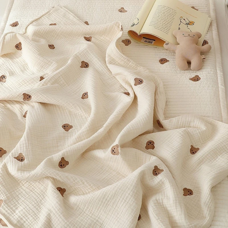 6 Layers Bamboo Cotton Baby Blanket Cartoon Bear Print Newborn Kids Swaddle Wrap Autumn New Boys Girls Baby Bedding Blanket
6 Layers Bamboo Cotton Baby Blanket Cartoon Bear Print Newborn Kids Swaddle Wrap Autumn New Boys Girls Baby Bedding Blanket