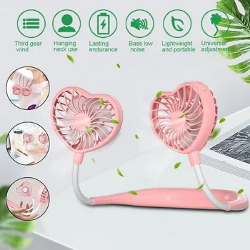 Hands-Free Neck Band Fan Headphone Design Portable USB Rechargeable Personal Fan with 3 Speeds Adjustable and Dual Wind Head
Hands-Free Neck Band Fan Headphone Design Portable USB Rechargeable Personal Fan with 3 Speeds Adjustable and Dual Wind Head