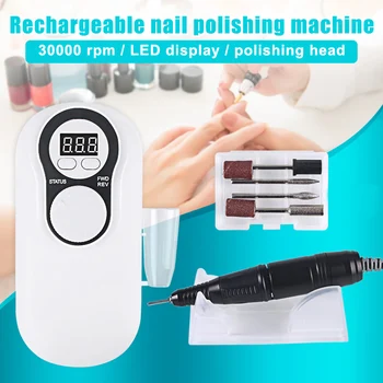 High Quality Electric Nail Filing Machine Portable Fingernail Polisher 30000rpm LED Digital Display
High Quality Electric Nail Filing Machine Portable Fingernail Polisher 30000rpm LED Digital Display