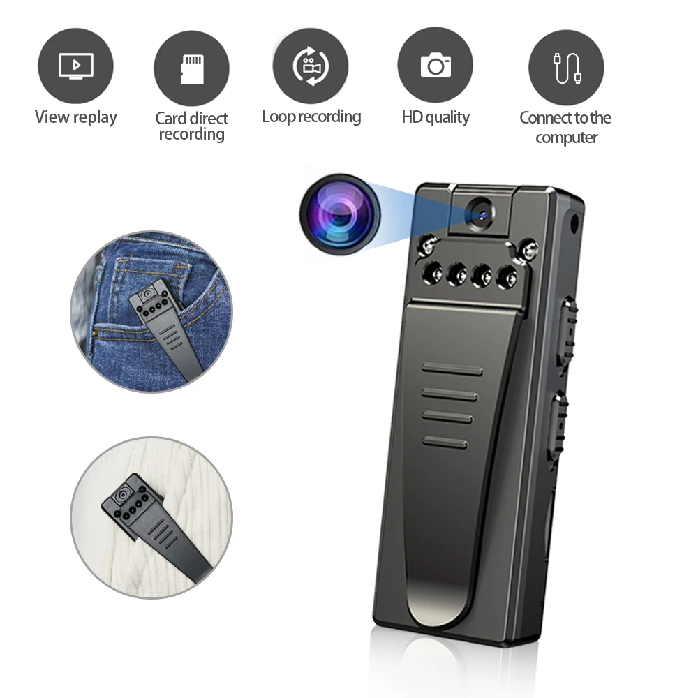 Mini Video Camera HD 1080P A7 Body Cameras Digital Camcorders DVR Night Vision Loop Recording Recorder Pocket Sport Cam | Электроника