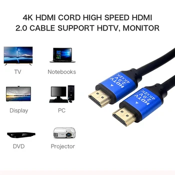 HDMI Cable 4K HDMI Cord(up to 16.4ft) High Speed HDMI 2.0 Cable Support HD TV Adapter cable for Projectors Monitors Computer TV
HDMI Cable 4K HDMI Cord(up to 16.4ft) High Speed HDMI 2.0 Cable Support HD TV Adapter cable for Projectors Monitors Computer TV