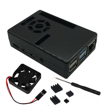 Solid Enclosure With Cooling Fan Non Slip Heatsink Protective Heat Dissipation Plastic Box Housing ABS Case For Raspberry Pi 4B
Solid Enclosure With Cooling Fan Non Slip Heatsink Protective Heat Dissipation Plastic Box Housing ABS Case For Raspberry Pi 4B