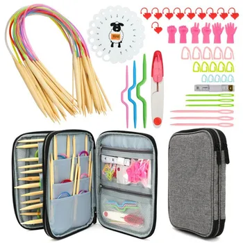 18pcs Bamboo Circular Knitting Needles Set 60cm Knitting Needles and Sewing Accessories DIY Weave Craft Tools With Bag For Women
18pcs Bamboo Circular Knitting Needles Set 60cm Knitting Needles and Sewing Accessories DIY Weave Craft Tools With Bag For Women