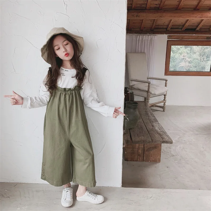 2019 Children Autumn CHILDREN'S Pants Korean-style Elasticity Wide-Leg Suspender Pants Big Boy Solid Color Snap Closure Capri Pa
2019 Children Autumn CHILDREN'S Pants Korean-style Elasticity Wide-Leg Suspender Pants Big Boy Solid Color Snap Closure Capri Pa