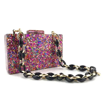 Bag Women Evening Bag Geometric Stitching Color Acrylic Box Party Package Сумка Женская 2020
Bag Women Evening Bag Geometric Stitching Color Acrylic Box Party Package Сумка Женская 2020