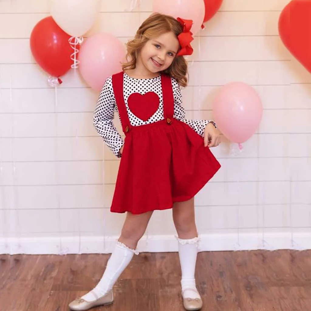Kids Baby Girls Valentine Sets Outfits Heart-shaped Long Sleeve Tops Suspender Skirts Toddler Girls Clothes Sets Outfits #L20
Kids Baby Girls Valentine Sets Outfits Heart-shaped Long Sleeve Tops Suspender Skirts Toddler Girls Clothes Sets Outfits #L20