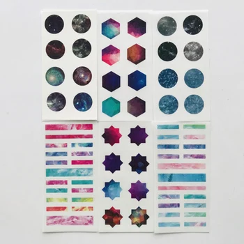 6 Sheets Gradient Starry Sky Paper Stickers DIY Decorative Sealing Paste Stick Label
6 Sheets Gradient Starry Sky Paper Stickers DIY Decorative Sealing Paste Stick Label