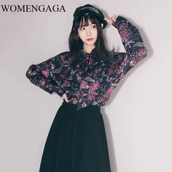 Loose Original Vintage Printed Shirt Stand Collar Streamer Long Sleeve Womens Tops and Blouses Loose Wild Elegant Spring DMY4029 
Loose Original Vintage Printed Shirt Stand Collar Streamer Long Sleeve Womens Tops and Blouses Loose Wild Elegant Spring DMY4029