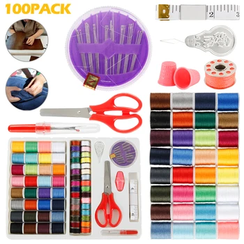 100pcs Thread Spools Sewing Kits DIY Multi-function Assorted Colors Sewing Box Hand Craft Sewing Needle and Thread Combination
100pcs Thread Spools Sewing Kits DIY Multi-function Assorted Colors Sewing Box Hand Craft Sewing Needle and Thread Combination