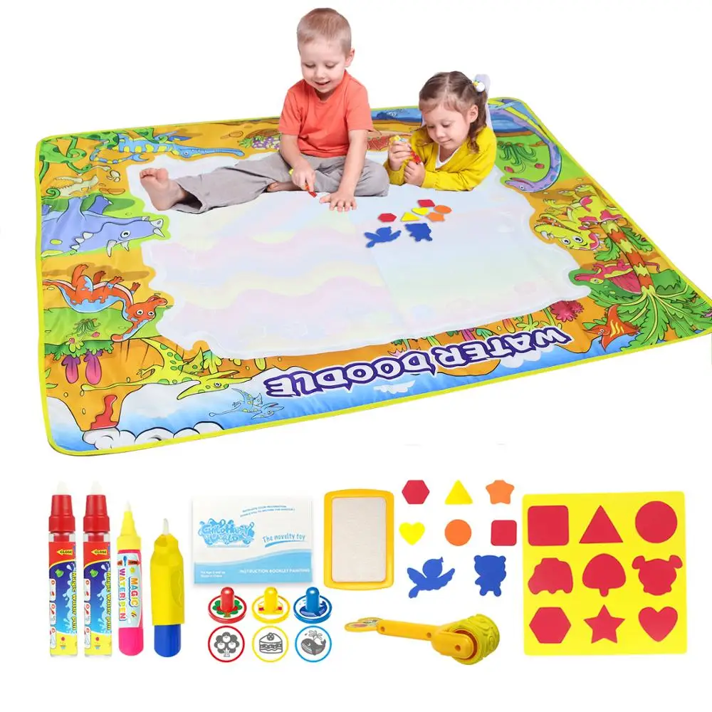 110*80cm Dinosaur Magic Water Drawing Mat & 4 Magic Pens& 2EVA Stamps Painting Board Doodle Mat Educational Learning Toy for Kid
110*80cm Dinosaur Magic Water Drawing Mat & 4 Magic Pens& 2EVA Stamps Painting Board Doodle Mat Educational Learning Toy for Kid
