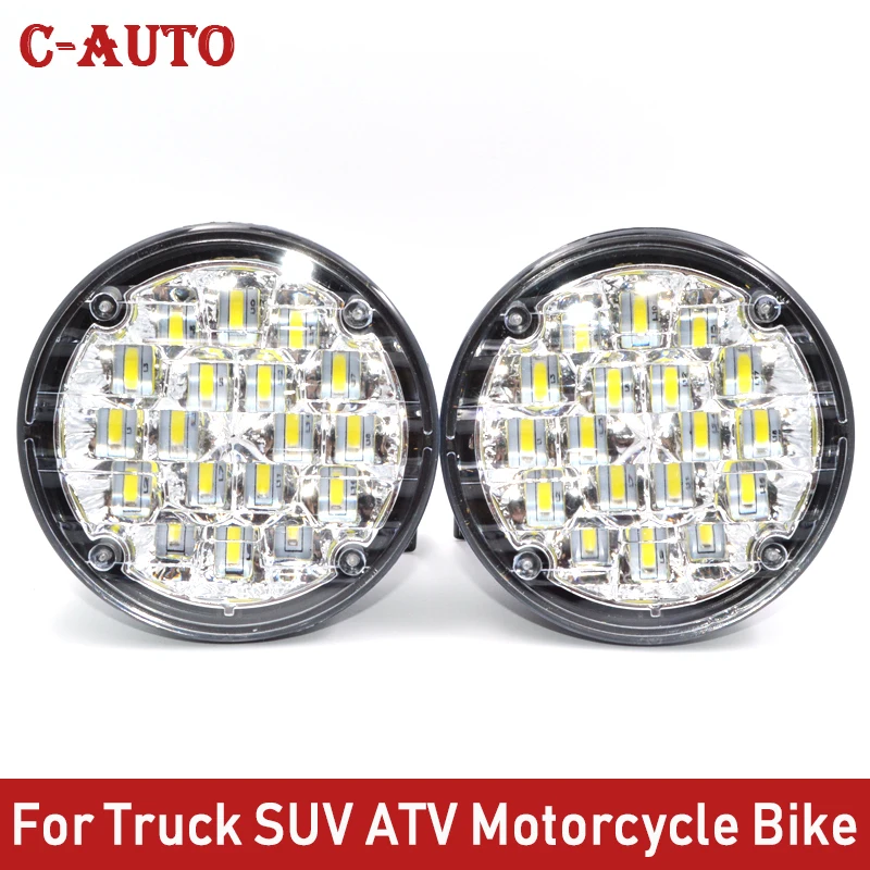 1Pair LED DRL Round Daytime Running Light Car head Front Round Fog Tail light Driving Lamp for Truck SUV ATV Motorcycle Bike
1Pair LED DRL Round Daytime Running Light Car head Front Round Fog Tail light Driving Lamp for Truck SUV ATV Motorcycle Bike