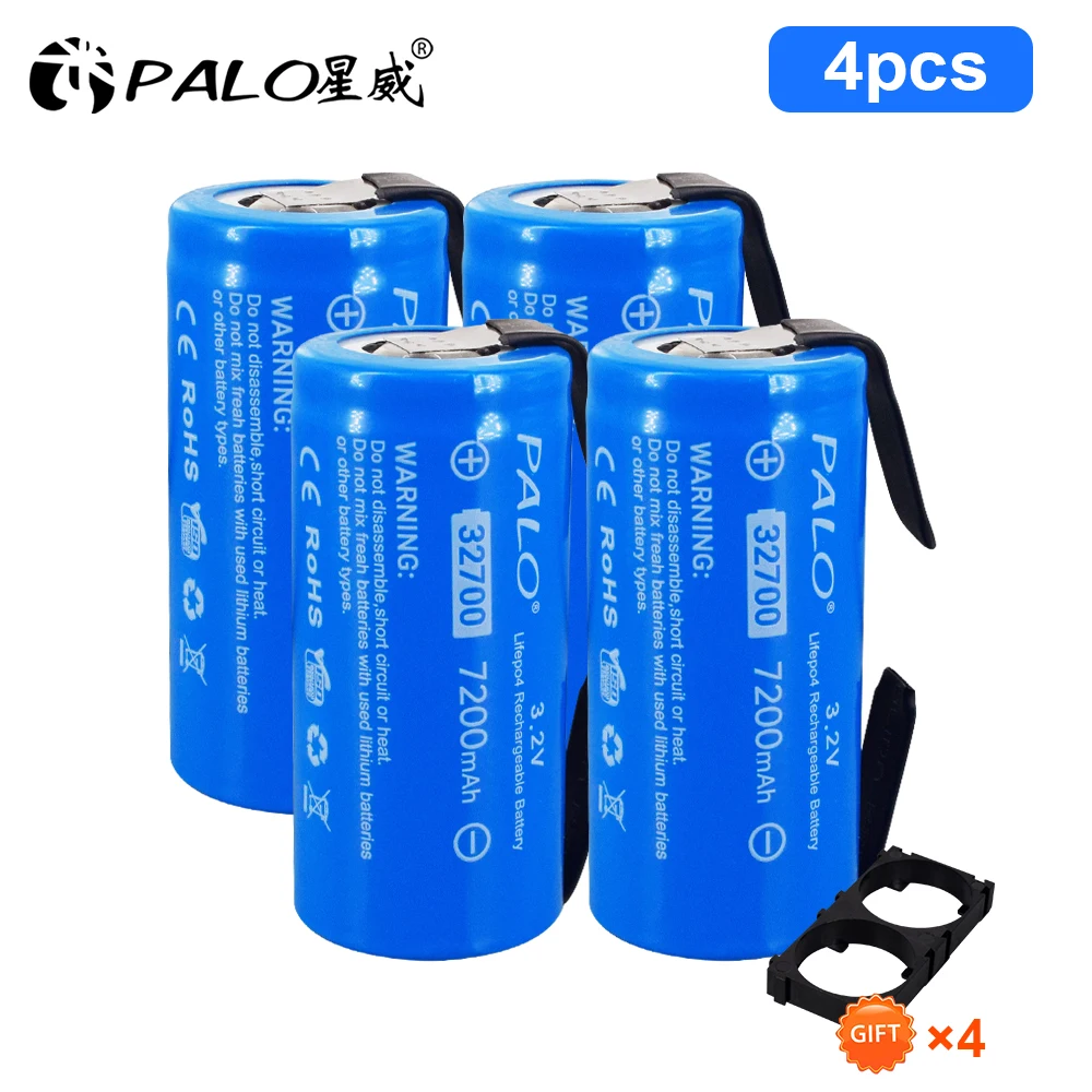4Pcs 3.2V 32700 7200mah LiFePO4 Battery 35A Continuous Discharge Maximum 55A High power battery+DIY Nickel sheets
4Pcs 3.2V 32700 7200mah LiFePO4 Battery 35A Continuous Discharge Maximum 55A High power battery+DIY Nickel sheets
