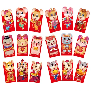 Besegad 18pcs Chinese New Year Red Envelopes Lucky Envelope 2020 Year of The Rat Hong Bao Spring Festival Money Packets
Besegad 18pcs Chinese New Year Red Envelopes Lucky Envelope 2020 Year of The Rat Hong Bao Spring Festival Money Packets