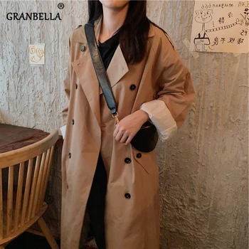 Plus Size Camel Trench Coat Feminino Loose Solid Color Streetwear Women Long Jackets and Coats Double Breasted Windbreaker Cloak
Plus Size Camel Trench Coat Feminino Loose Solid Color Streetwear Women Long Jackets and Coats Double Breasted Windbreaker Cloak