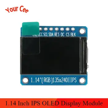 1.14 Inch IPS OLED Display Module LCD Screen 135*240 RGB TFT for Arduino ST7789 LCD Board SPI Full Color HD OLED 8pin DIY
1.14 Inch IPS OLED Display Module LCD Screen 135*240 RGB TFT for Arduino ST7789 LCD Board SPI Full Color HD OLED 8pin DIY