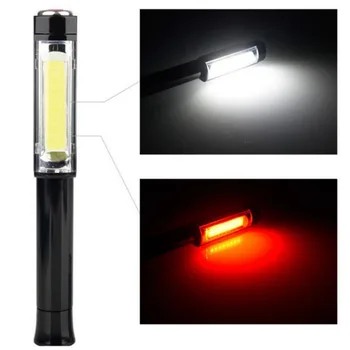 Protable 2 LEDs COB work flashlight hand Magnetic working white red flash light torches lamp AAA battery camping night lighting
Protable 2 LEDs COB work flashlight hand Magnetic working white red flash light torches lamp AAA battery camping night lighting
