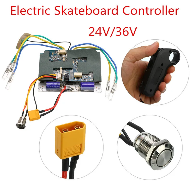 36V Drahtlose Skateboard  Elektro Allrad Roller Controller ESC Fernbedienung 