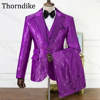 Thorndike Purple 3 Pieces Set Suit Men Suits For Wedding Party Tuxedos Custom Made Peaked Lapel Groomsmen Suit Set Best Men Suit
Thorndike Purple 3 Pieces Set Suit Men Suits For Wedding Party Tuxedos Custom Made Peaked Lapel Groomsmen Suit Set Best Men Suit
