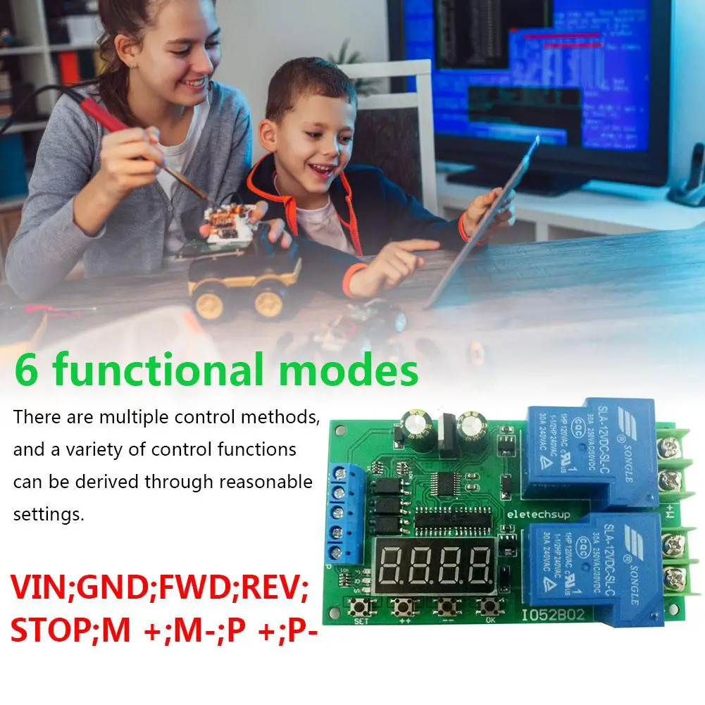 12V 30A DC / AC Motor Controller Relay Module Multifunctional Motor Relay Board for Forward Reverse Control
12V 30A DC / AC Motor Controller Relay Module Multifunctional Motor Relay Board for Forward Reverse Control