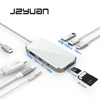 JZYuan Laptop Docking Station 8 in 1 USB C Adapter USB C to HDMI 4K USB 3.0 Card Reader HUB For Macbook Samsung Galaxy S9/S9+/S8
JZYuan Laptop Docking Station 8 in 1 USB C Adapter USB C to HDMI 4K USB 3.0 Card Reader HUB For Macbook Samsung Galaxy S9/S9+/S8