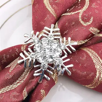 6Pcs Snowflake Shape Napkin Clasps Christmas Rhinestone Napkin Rings Wedding Dinner Banquet Party Table Decoration
6Pcs Snowflake Shape Napkin Clasps Christmas Rhinestone Napkin Rings Wedding Dinner Banquet Party Table Decoration