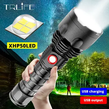 Ultra Bright Xlamp XHP50.2 LED Flashlight Waterproof 5 Switch Modes Led Torch Tactical Light Lanterna by 26650 Battery for Camp
Ultra Bright Xlamp XHP50.2 LED Flashlight Waterproof 5 Switch Modes Led Torch Tactical Light Lanterna by 26650 Battery for Camp
