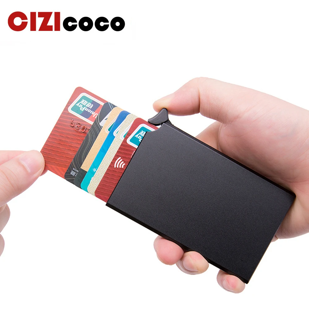 RFID Anti-theft Smart Wallet Thin ID Card Holder Unisex Automatically Solid Metal Bank Credit Card Holder Business Mini
RFID Anti-theft Smart Wallet Thin ID Card Holder Unisex Automatically Solid Metal Bank Credit Card Holder Business Mini