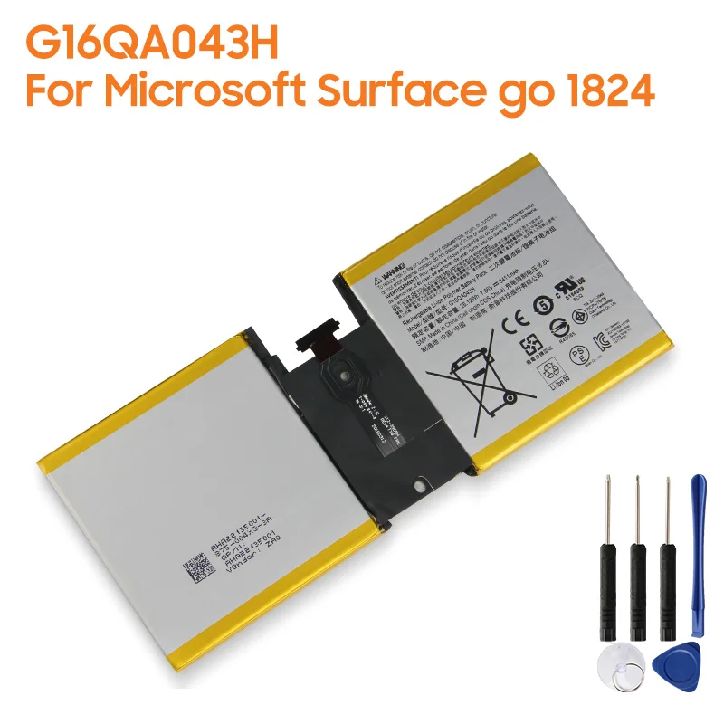 Original Replacement Battery G16QA043H For Microsoft Surface Go 1824 Authentic Battery 3411mAh
Original Replacement Battery G16QA043H For Microsoft Surface Go 1824 Authentic Battery 3411mAh
