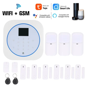 433MHz Wifi GSM Alarm System Intercom Remote Control Detectors Tuya APP Control Touch Keyboard Work with Alexa Voice Control
433MHz Wifi GSM Alarm System Intercom Remote Control Detectors Tuya APP Control Touch Keyboard Work with Alexa Voice Control