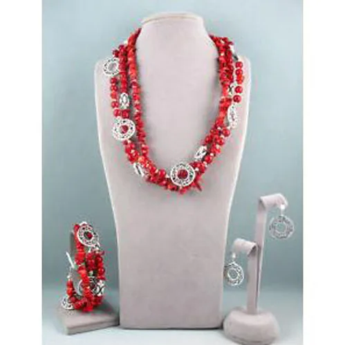 New Style Premier Designa Firecracker Red Coral Necklace Bracelet Earrings Jewelry Set Hot Sale Four Strand Unique Woman Gift
New Style Premier Designa Firecracker Red Coral Necklace Bracelet Earrings Jewelry Set Hot Sale Four Strand Unique Woman Gift