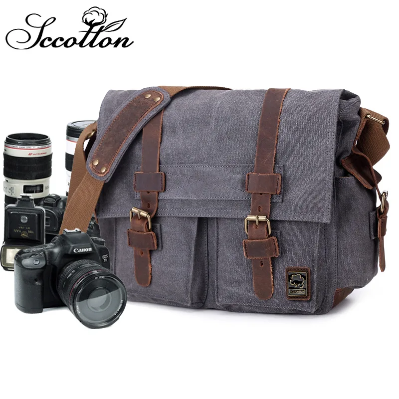 Qisemian Men's Shoulder Canvas Bag Single-lens Reflex Camera Photography Digital Camera Bag DSLR Camera Bag Canon
Qisemian Men's Shoulder Canvas Bag Single-lens Reflex Camera Photography Digital Camera Bag DSLR Camera Bag Canon