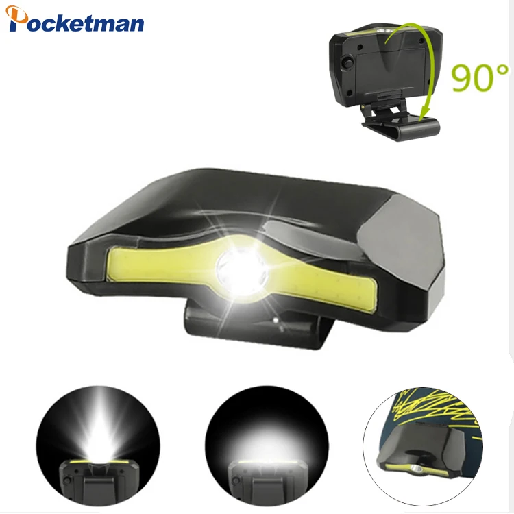 XPE + COB LED Cap Light Clip налобный фонарь Flash светильник Miners лампа для пеших походов