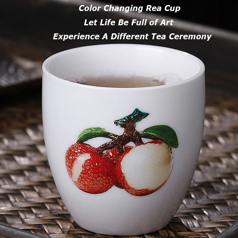 Generic Creative Japanese Magic Sakura Teacup Hot Cold Temperature