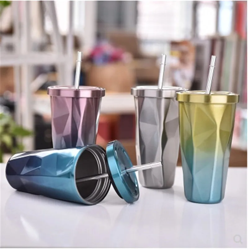 Sainless Steel Water Cup Diamond Gradient Color With Straw Cool Household Large Capacity Water Bottle Can customizable Logo
Sainless Steel Water Cup Diamond Gradient Color With Straw Cool Household Large Capacity Water Bottle Can customizable Logo