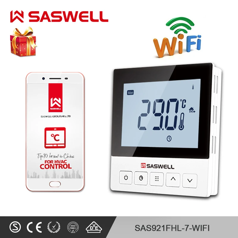 SASWELL WiFi Thermostat Temperature Controller smartphone APPelectric heating thermostat room programmable Thermoregulatort
SASWELL WiFi Thermostat Temperature Controller smartphone APPelectric heating thermostat room programmable Thermoregulatort