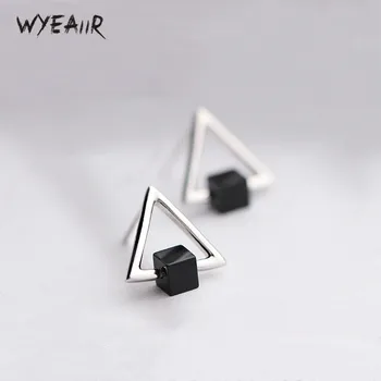 WYEAIIR Geometry Triangle Black Square Fashion Sweet Cute Art Creative 925 Sterling Silver Female Stud Earrings
WYEAIIR Geometry Triangle Black Square Fashion Sweet Cute Art Creative 925 Sterling Silver Female Stud Earrings