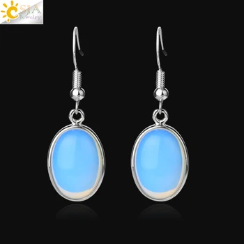 CSJA Oval Opal Stone Drop Earrings for Women Girl Pretty Little Things Silver-color Dangle Earring Vintage Ear Jewelry Gift G393
CSJA Oval Opal Stone Drop Earrings for Women Girl Pretty Little Things Silver-color Dangle Earring Vintage Ear Jewelry Gift G393