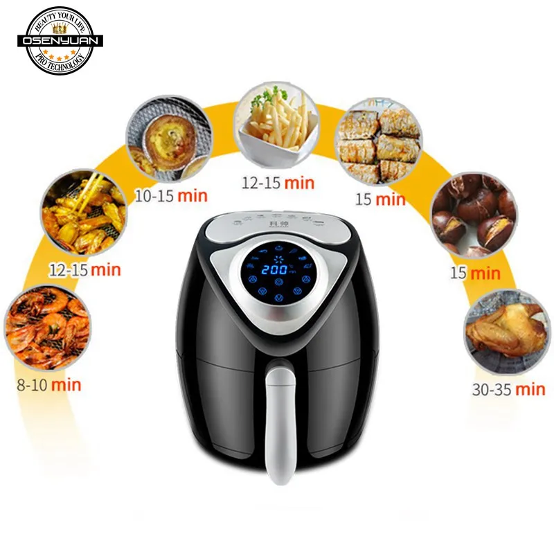 Electric Deep Fryer Air Fryer Digital LED Touch Screen Timer Temperature Control Power Air Fryer Eletric 3.5L 2.6L double pan
Electric Deep Fryer Air Fryer Digital LED Touch Screen Timer Temperature Control Power Air Fryer Eletric 3.5L 2.6L double pan