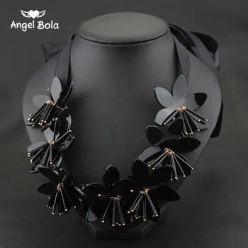 Newest Charm Women Black Acrylic Flowers Statement Necklace Fashion Necklaces & Pendants Handwork Jewelry 
Newest Charm Women Black Acrylic Flowers Statement Necklace Fashion Necklaces & Pendants Handwork Jewelry