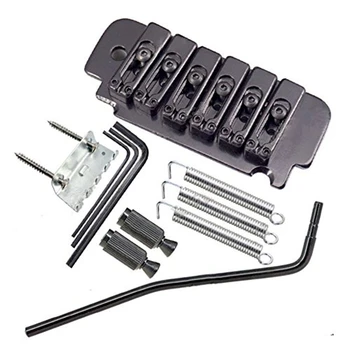 6-String Saddle Tremolo Bridge for Electric Guitar Heavy Duty Thick Base (Black)
6-String Saddle Tremolo Bridge for Electric Guitar Heavy Duty Thick Base (Black)