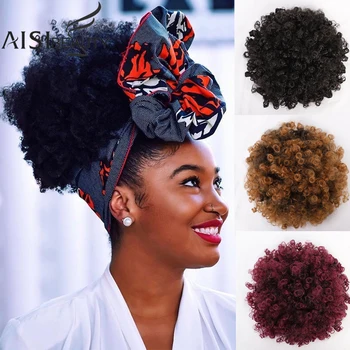 AISIBEAUTY Afro Puff Hair Short Kinky Curly Chignon Hair Extensions Synthetic Puff Afro Bun Wrap Drawstring Hairpiece for Women
AISIBEAUTY Afro Puff Hair Short Kinky Curly Chignon Hair Extensions Synthetic Puff Afro Bun Wrap Drawstring Hairpiece for Women
