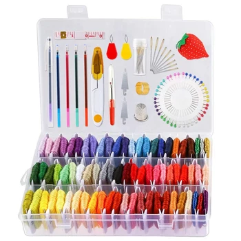 Embroidery Floss Kit,72 Color Embroidery Threads and Cross Stitch Tool Kits for Friendship Bracelet String Making
Embroidery Floss Kit,72 Color Embroidery Threads and Cross Stitch Tool Kits for Friendship Bracelet String Making