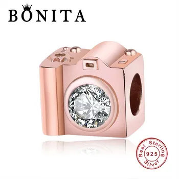 100% 925 Sterling Silver Rose Gold Camera Charm Dangle Fit Original Pan dola Charms Bracelet Necklace Beads Berloque DIY Jewelry
100% 925 Sterling Silver Rose Gold Camera Charm Dangle Fit Original Pan dola Charms Bracelet Necklace Beads Berloque DIY Jewelry