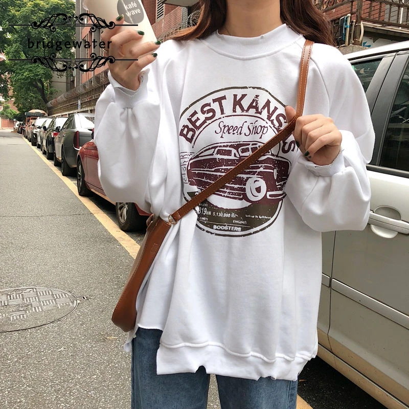 Bridgewater Spring Autumn Women's Pullover Hoodless Sweatshirts Large Size Thin Loose Student Long-Sleeved Harajuku BF Style
Bridgewater Spring Autumn Women's Pullover Hoodless Sweatshirts Large Size Thin Loose Student Long-Sleeved Harajuku BF Style