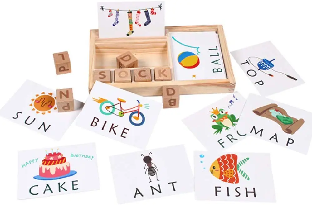 Wooden Develops Alphabet Words Spelling Letter Block Preschool Learning Toys Matching Letter Game (30pcs Cards)
Wooden Develops Alphabet Words Spelling Letter Block Preschool Learning Toys Matching Letter Game (30pcs Cards)